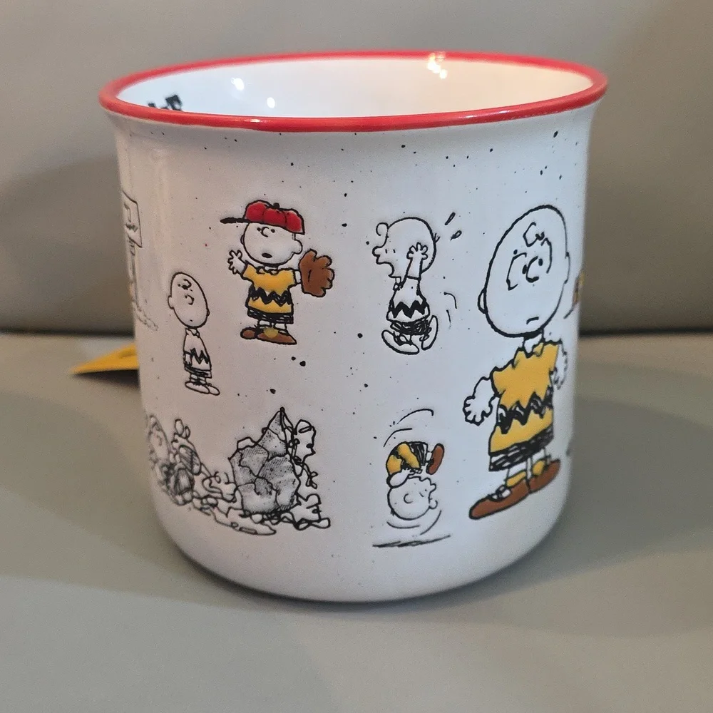 Peanuts Charlie Brown Character 21 oz stoneware mug NWT - Picture 2 of 6